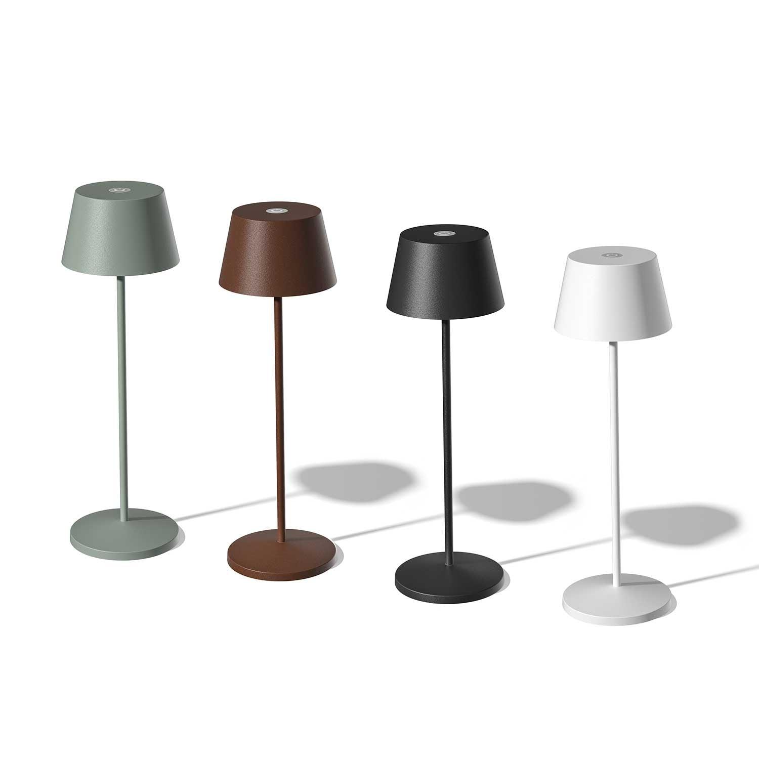 Modi batteridreven bordlampe fra Loom Design i cylinderform